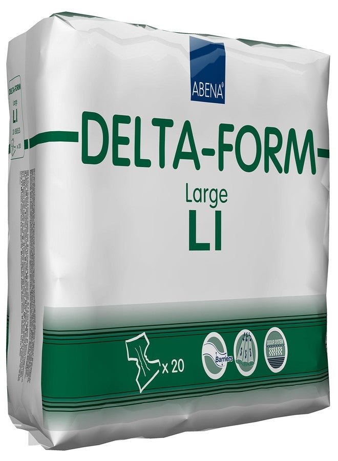 Abena Delta-Form Adult Incontinence Briefs, Level 1, (Small To Large Sizes) Large, 20 Count - Image 1